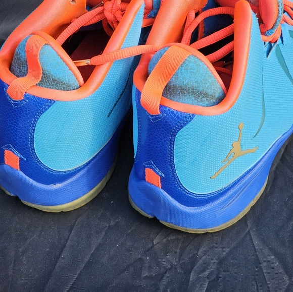 JORDAN SUPER.FLY 2 ALL STAR DARK POWDER BLUE INFRARED 656326-423 US 10.5 - Picture 3 of 7